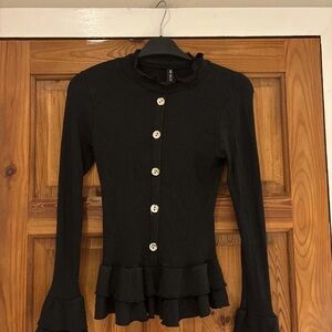 Lulu-B Elegant Black Button-Down Top